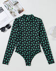 St Patrick Shamrock Mesh Long Sleeve Bodysuit