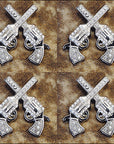 Western Screw Back Concho Crystal Bling Cross Pistol Saddle Cowgirl
