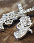 Western Screw Back Concho Crystal Bling Cross Pistol Saddle Cowgirl