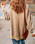 Ella Ribbed Trim Oversized Sweatshirt