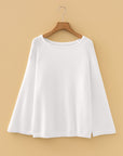 Solid Knit 3/4 Sleeve Dolman Sweater