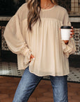 Mayaevi Sleeve Chiffon Blouse Long Sleeve Top