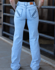 YOAKUM TROUSERS - LIGHT WASH BLACK POCKET