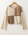 Jaliyah Knit Stitch Detail Long Sleeve Top