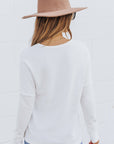 Harper Waffle Knit Henley Top