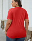 Solid Short Sleeve Crew Neck Tee