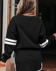 Varsity Stripe Pullover and Mini Skirt Set