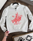 Pink Bull Rider TEE, CREWNECK or QUARTER ZIP