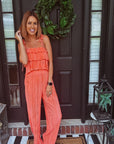 Coral Ruffle Set