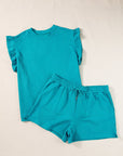 Allie Textured Ruffle Lounge Set