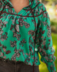 Elouise Shirred Puff Sleeve Blouse