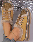 Harper Lace Up Flat Shoes