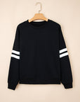 Varsity Stripe Drop Shoulder Oversized Sweatshirt