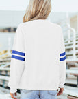 Varsity Stripe Drop Shoulder Oversized Sweatshirt