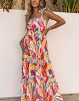 Milan Striped Trim Maxi Sundress