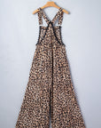 Cheetah Contrast Lace Ruffle Wide Leg Jumpsuit