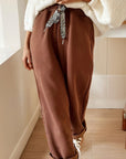 Amaris Elastic Waist Solid Pants
