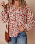 Carter Notched Puff Sleeve Blouse