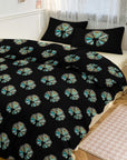 Turquoise Naja Design 3-Piece Bedding Set (1 Duvet Cover + 2 Pillow Shams) – 102"×90"
