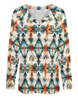 Baha Ranch Western Aztec Long Sleeve Top