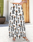 Baha Ranch Western Cactus Tiered Prairie Maxi Skirt