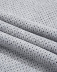 Solid Eyelet V-Neck Drop Shoulder Sweater