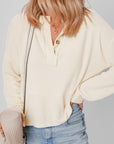 Evelyn Lantern Sleeve Henley Sweatsuit