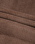Solid Corduroy Button-Up Pocketed Shacket