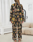 Baha Ranch Vintage Cowgirl Collage Western Satin Pajamas
