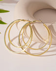 Marigold Plated Double Hoop Earrings