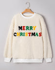 Ensley Christmas Embroidered Sherpa Pullover