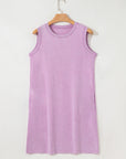 Mineral Wash Pocketed Tank Mini Dress