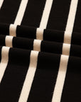 Stripe Puff Sleeve Collared Sweater Mini Dress