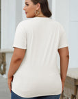 Solid Short Sleeve Crew Neck Tee