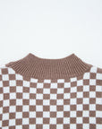 Mckinley Trim Checkerboard Knit Sweater