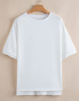 Ayra Loose Half Sleeve Hi Low Hem Top