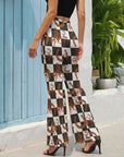 Baha Ranch Checkered Rodeo Flare Pants