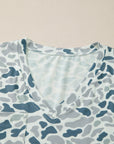 Camo Chest Pocket V-Neck Short Sleeve Tee