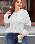 Jordyn Sleeve Henley top Long Sleeve PLUS Top