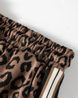 Leopard Quarter Zip Top & Mini Skirt Set
