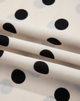 Polka Dot Patch Pocket Wide Leg Pants
