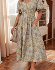 Nora Puff Sleeve Long Dress