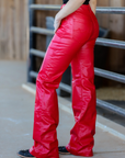SIGNATURE TROUSERS - RED METALLIC