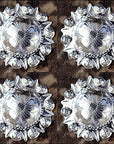 Western Screw Back Concho Silver Finish Floral Saddle Bling Cowgirl