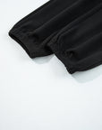 Solid Quarter-Zip Top and Drawstring Pants Set