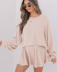 Corded Top and Ruffle Mini Skort Set