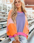 Aleia Exposed Stitching Oversize Top