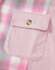 Sophia Corduroy Flap Patchwork Shacket