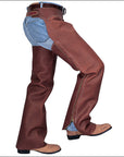Weaver Leather Brown Shotgun Full Grain Work Riding Chaps