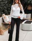 Alani Lace Crochet Bell Sleeve Blouse